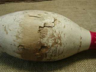 Vintage Wooden Bowling Pin  Antique Ball Bowl Old 6168  