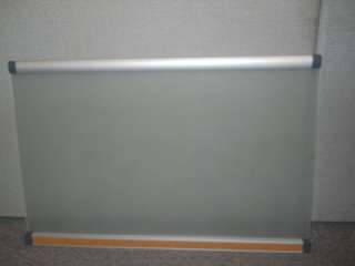   Frosted Glass Combo Dry Erase Board & Bulletin Bar 17007BDUA  