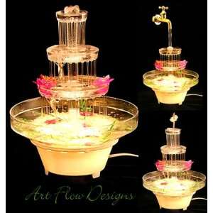 Wedding Cake Water Fountain 4T Beverage Punch Bowl 