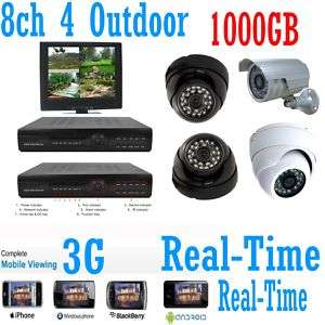 8ch CCTV DVR network home security camera system 1000GB  