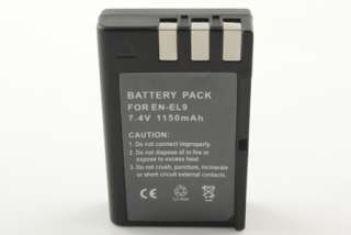 li ion digital camera battery for nikon en el9 enel9 d3000 d40 d40x d 