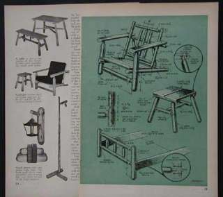 Rustic Cedar Log Furniture 1948 How To Build PLANS  