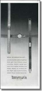 1962 Bracelet Watch   Tiffany & Co. Photo Ad  