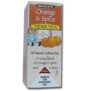 Bigelow Tea, Orange & Spice Herbal Tea 28 / Box  Grocery 
