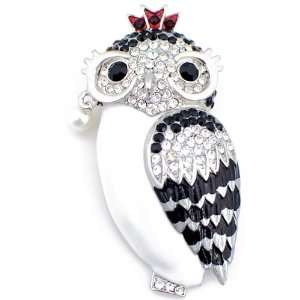   Owl Austrian Crystal Bird Pin Brooch and Necklace Pendant Jewelry