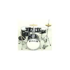  Paco 5 Piece Junior Drum Set in Black Musical Instruments