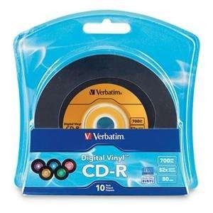    NEW 700MB 80 Min Vinyl CD R 10pk (Blank Media)