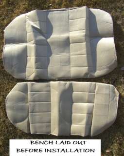 Tan Seat Covers w/ Extras Full Set Front & Rear Quilted Velour Car 