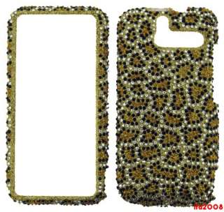 FOR HTC ARRIVE 7 PRO WINDOWS PHONE CRYSTAL DIAMOND CHEETAH CASE COVER 