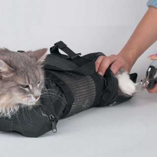 SMALL CAT GROOMING BAG stop pet from scratching restraint muzzle 