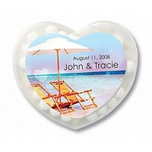 Wedding Favors Beach Chairs Design Personalized Heart Shaped Mint 