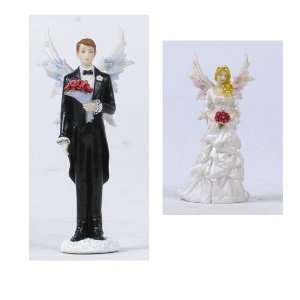 Wedding Cake Topper Figurines   Fairy Bride and Fairy Groom Figurines