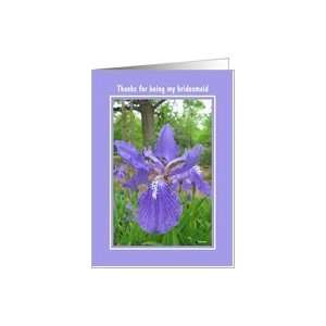  Bridesmaid Thank You Card    Purple Iris Card Health 