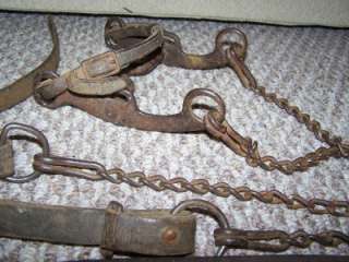 Antique Bit with Slobber Chains and Reins Western, Cowboy, Horse 
