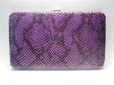New Purple Snake Flat Clutch Wallet Purse w/Checkbook  