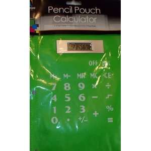    3 Ring Pencil Pouch Calculator (LIME GREEN)