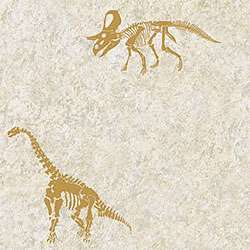 nEw DINOSAURS FOSSILS Dino Bones WALLPAPER ROLL   T Rex Triceratops 