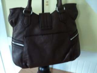   NEWBURY COLLECTION GENUINE LEATHER CHOCOLATE SHOULDER BAG NWT  