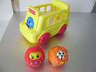 1995 Fisher Price Roll a Round Bus Change Face Toy Play