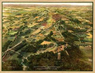 Civil War Gettysburg battlefield 1913 map  