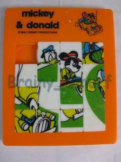 MICKEY MOUSE & DONALD DUCK VINTAGE SLIDER GAME PUZZLE  