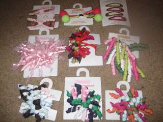NWT GYMBOREE GIRL HAIR PONIES CLIPS BOWS GINGERBRED CURLIES YOU CHOOSE 