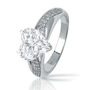 With A Twisting Split Shank with a 0.54 Carat Oval Cut / Shape G Color 