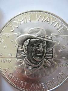 OZ. JOHN WAYNE THE (DUKE) SILVER COIN .999 +GOLD  