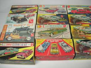 Collectible Vintage model car lot/ AMT and SMP models Model B & T Ford 