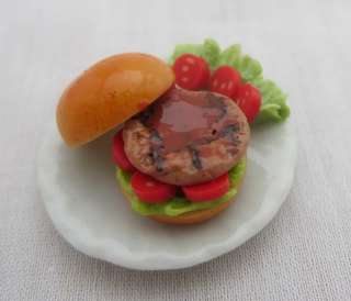 berger on plate dollhouse Miniature food  