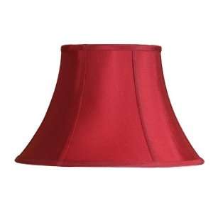   Bell Clip On Chandelier Lamp Shade, Red Silk, B8879