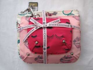 NWT JUICY COUTURE SET of 3 ZIPPER COSMETIC CASE BAGS  