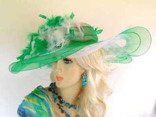   COUTURE SOCIETY TEA CHURCH PREAKNESS DELMAR HORSE RACE HAT. THIS IS A