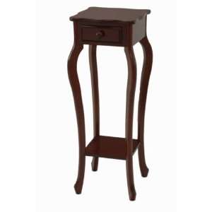  Wood Plant Stand with Curved Legs in Cherry Finish