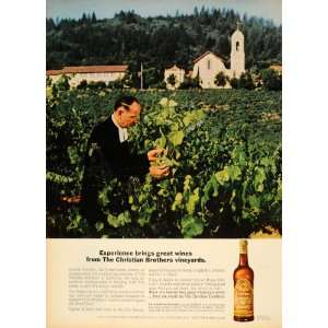  1963 Ad Christian Brothers Vineyard California Wine 