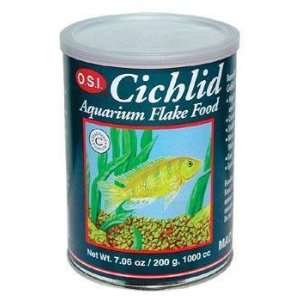 CICHLID FLAKES 7.06OZ, 1 PACK, AQUARIUM, FLAKE FISH FOOD 
