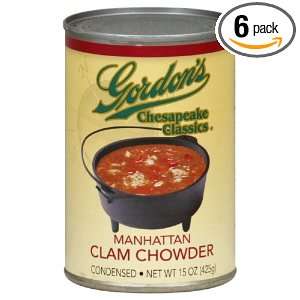Gordons Soup Manhattan Clam Chowder, 15 Ounce (Pack of 6)  