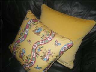 Throw pillows SCALAMANDRE print VIEUS PEIPING Custom made PAIR  