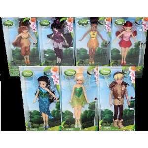 Tinker Bell Fairies 7 PC Doll Set, Tinkerbell, Vidia, Terence, Fawn 