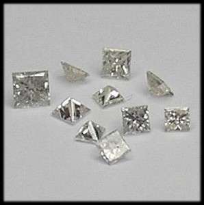 10pc Parcel F/SI1 2mm 2.5mm Loose Princess Cut Natural Diamond Mixed 