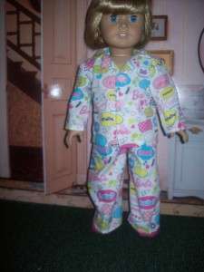 Barbie Pajamas + slippers18 doll fits American girl  