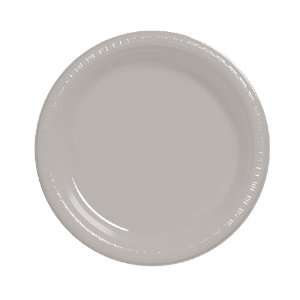 Silver Gray Plastic Luncheon Plates Health & Personal 