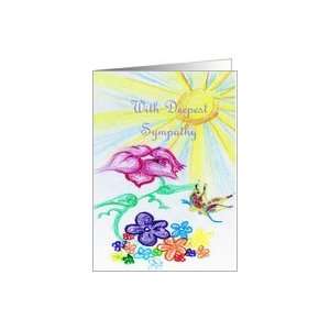  Sympathy Flower Sun Condolences Card Health & Personal 