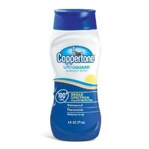  Coppertone UltraGUARD Lotion SPF 100+, 6 Ounce (PACK OF 2 