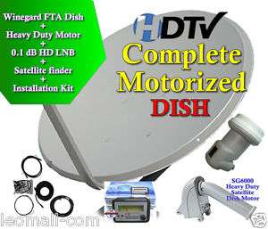 Complete Motorized FTA Satellite DISH SG9120 LNB LNBF  