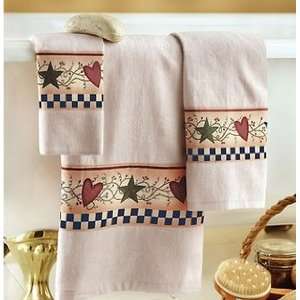  Country Star Folk Art Bath Towels Set