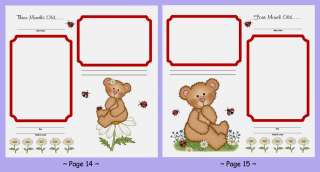 24 LADYBUG BEAR BABY PREMADE ADOPTION SCRAPBOOK PAGES  