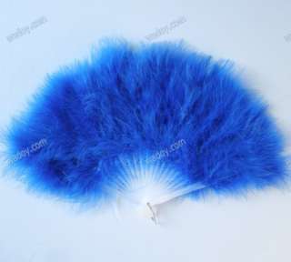  Feather Hand Fans Assorted Color Dress Up Halloween Costume  