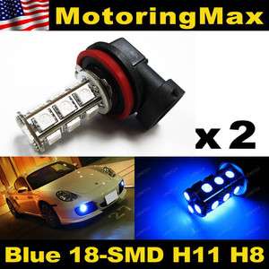 Ultra Blue 18 SMD H8 H11 LED Driving Fog Lights Bulbs  