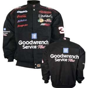  Dale Earnhardt #3 Black Cotton Twill Jacket Sports 